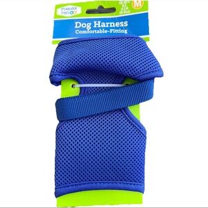 Forever Pals Dog Harness Blue Med. Adjusts For Girth 18.9-25.6” Comfortable-NEW